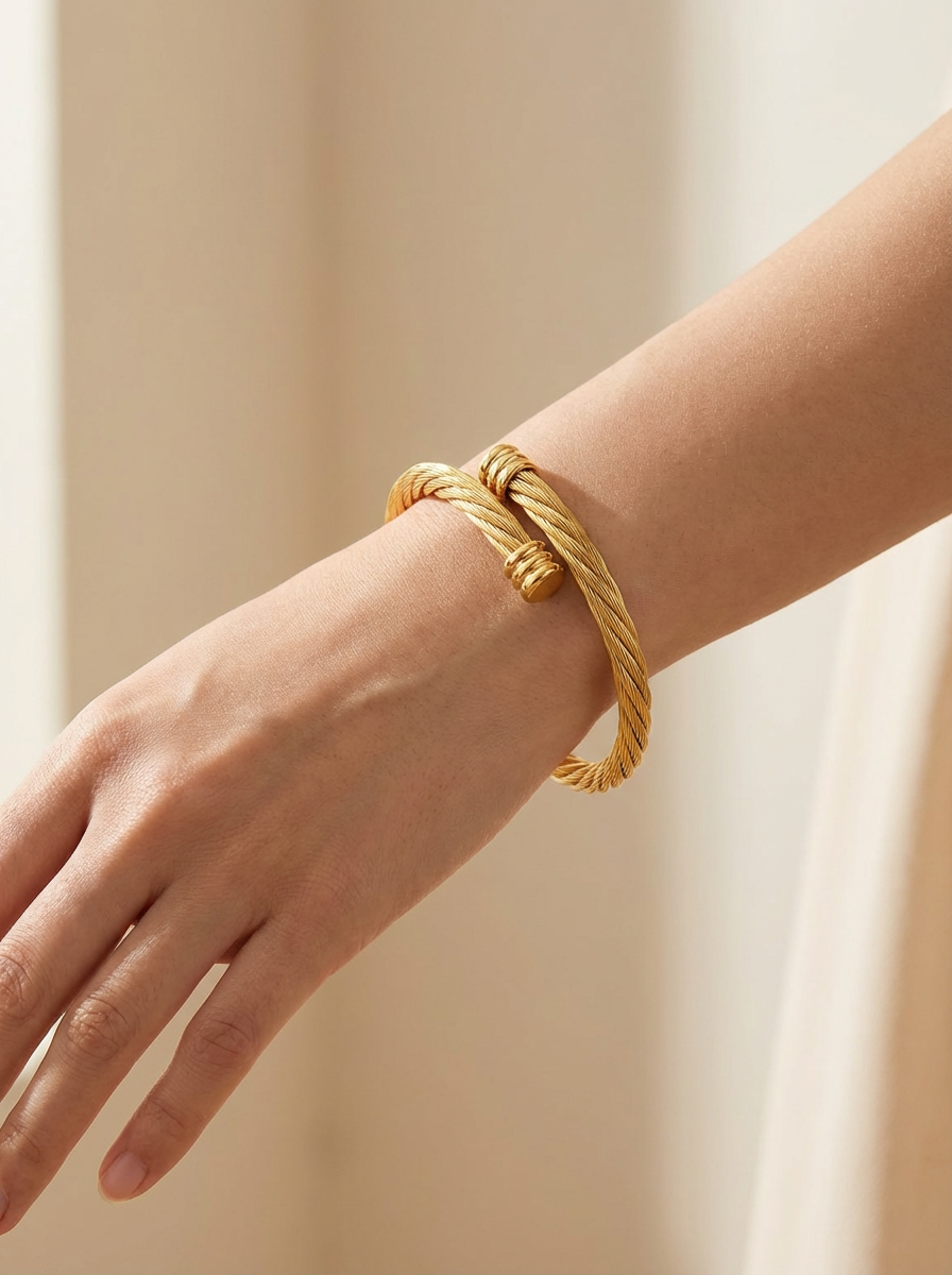 Twisted Rope Cuff Bracelet