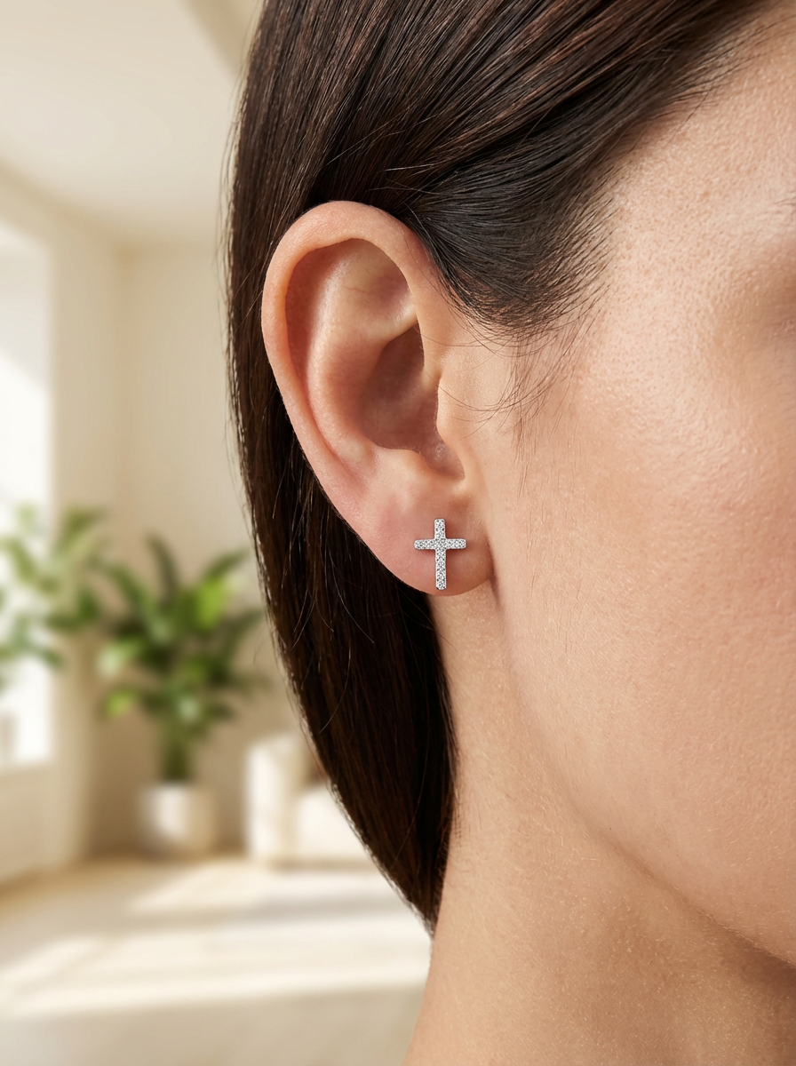 Cross Stud Earrings