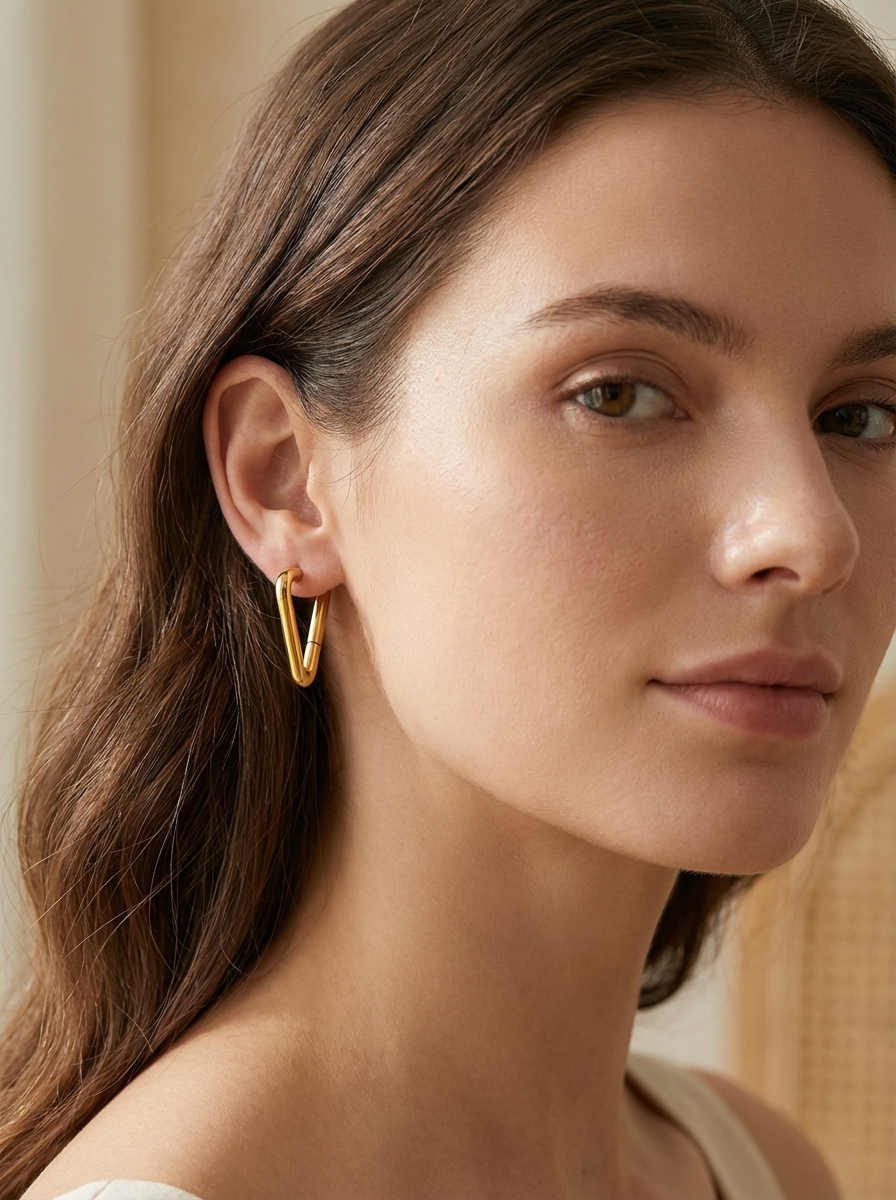 Triangle Hoop Earrings