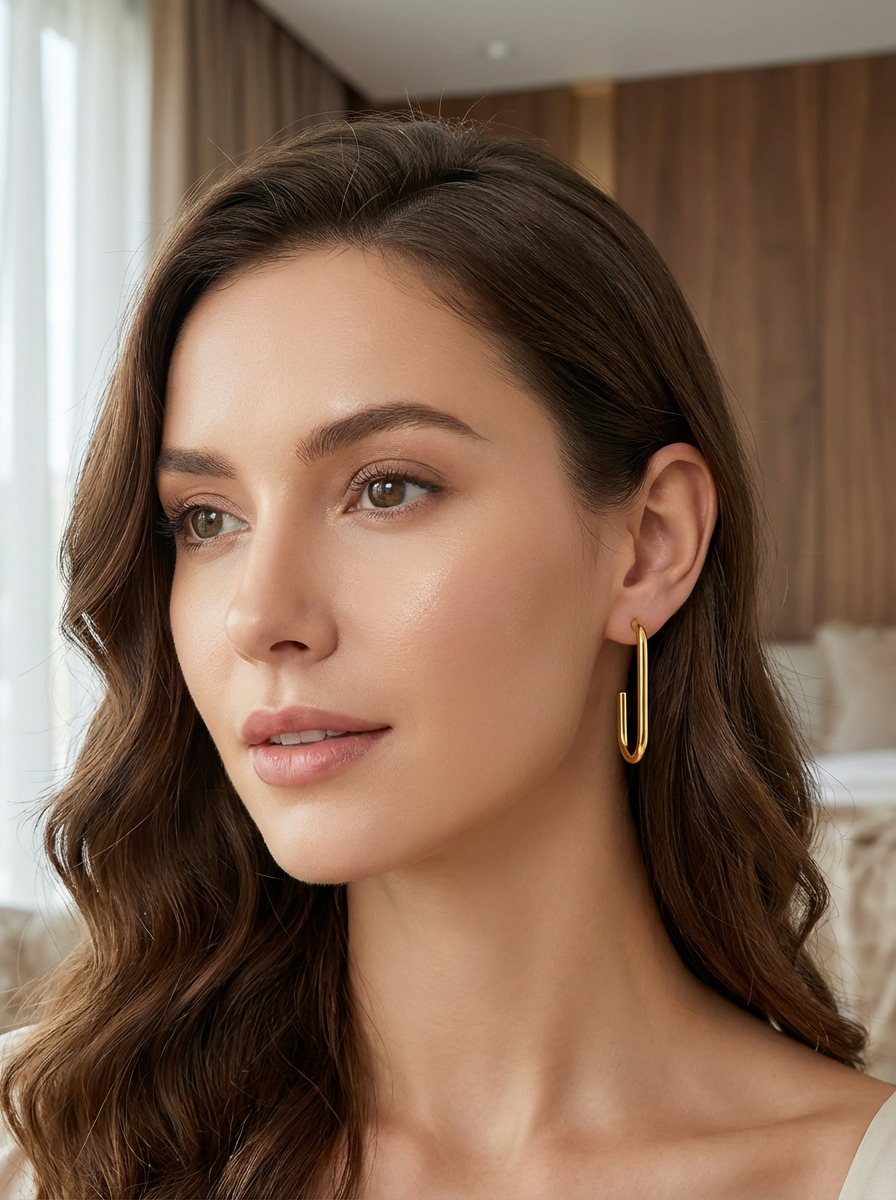 Minimal U-Shape Hoop Earrings