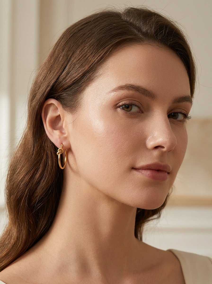 Infinity Knot Hoop Earrings