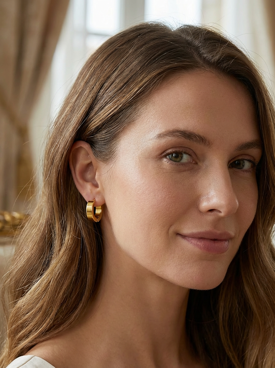 Classic Wide Hoop Earrings