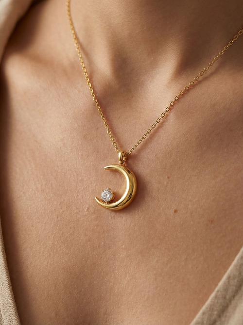 Aurora Crescent Necklace