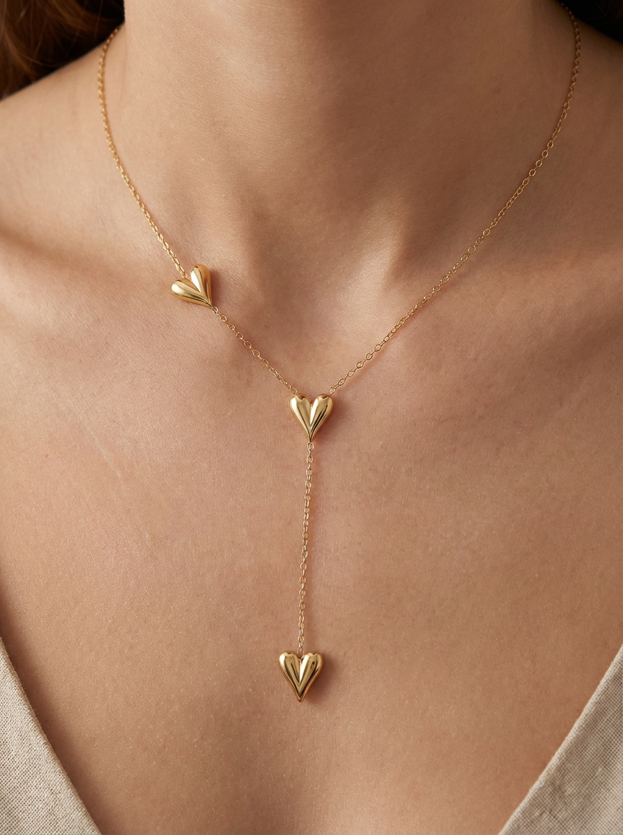 Hearts Drop Necklace