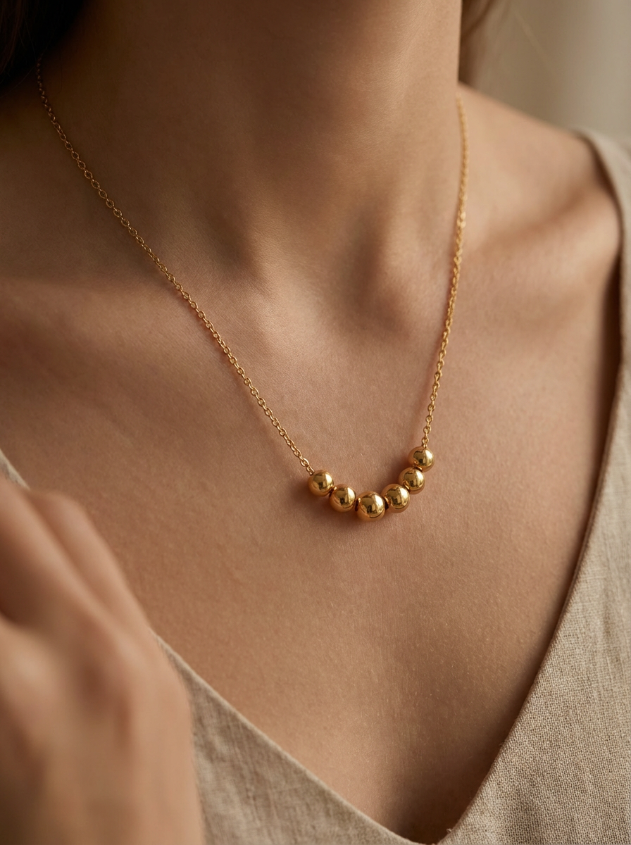 Gold Bead Necklace