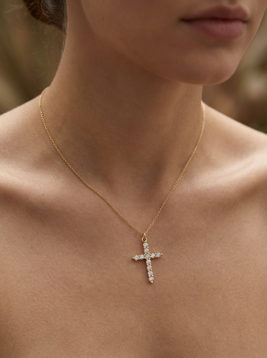 Radiant Cross Necklace