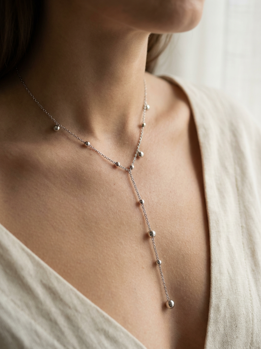 Silver Drop Necklace
