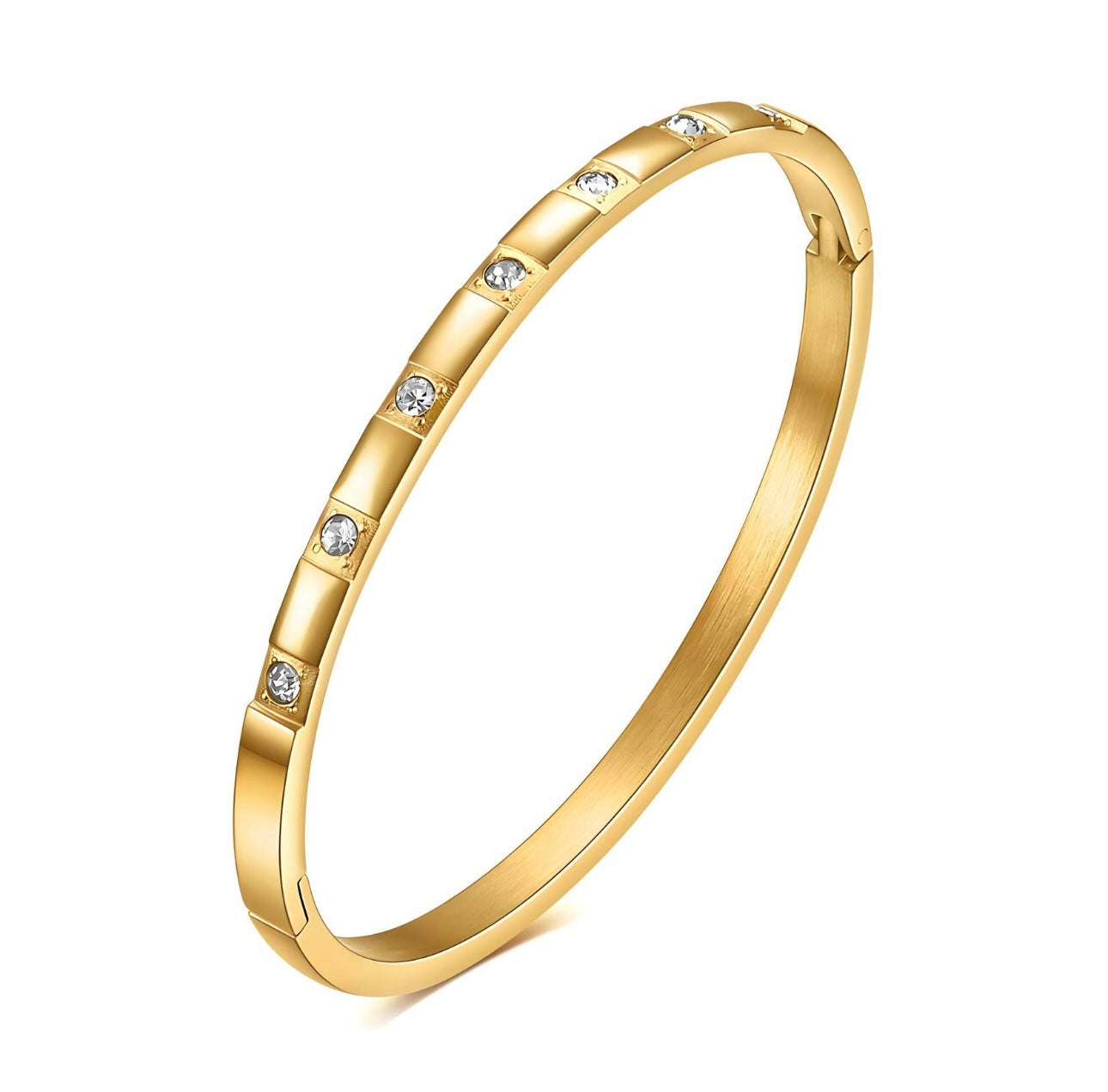 Gold Bracelet with CZ