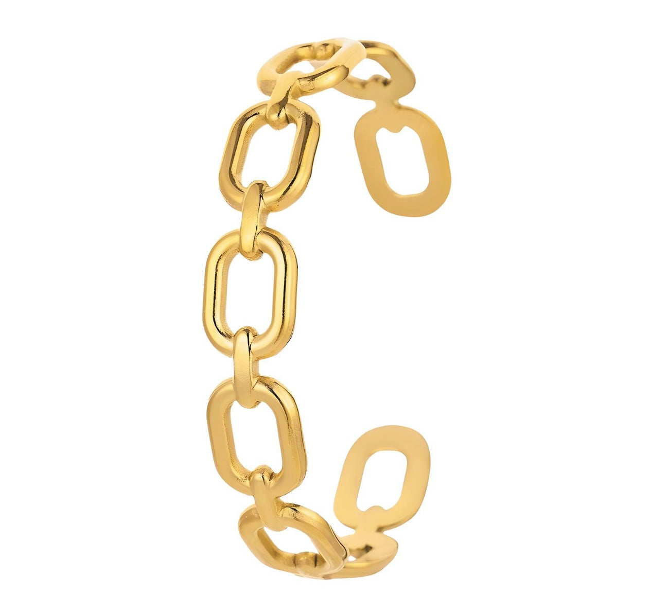 Paperclip Chain Cuff Bracelet