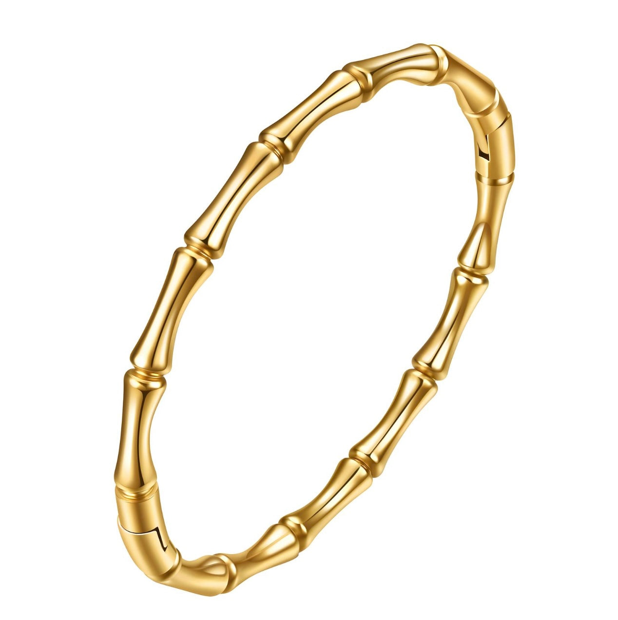 Bamboo Gold Bangle Bracelet