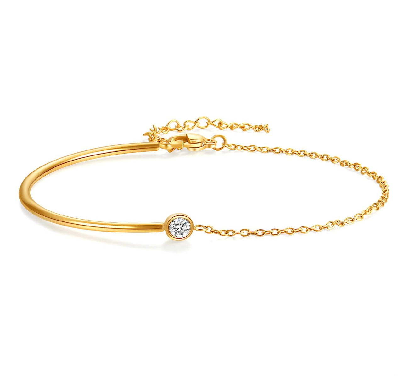 Half Chain CZ Bracelet