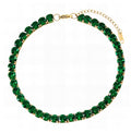 Green Crystal Tennis Bracelet