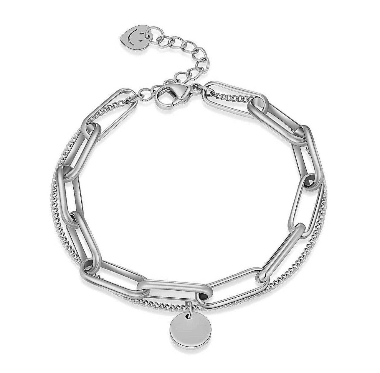 Layered Paperclip Chain Bracelet