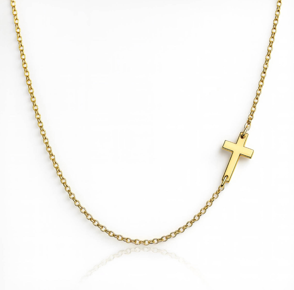 Minimal Cross Necklace