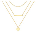 Layered Bar & Coin Necklace