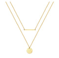 Layered Bar & Coin Necklace