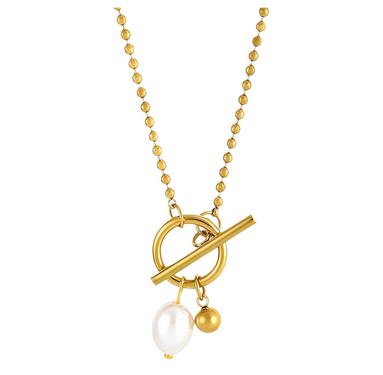 Toggle Pearl Necklace