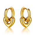 Interlinked Heart Hoop Earrings