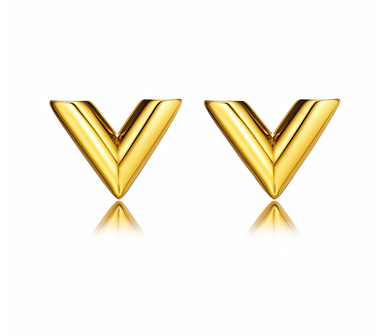 V Stud Earrings