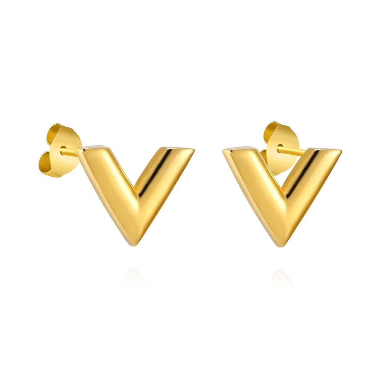 V Stud Earrings