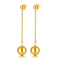 Golden Sphere Drop Earrings