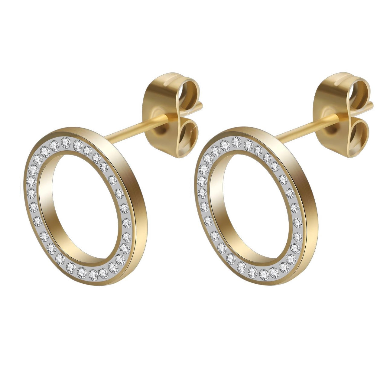 Halo Circle Stud Earrings