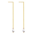Pearl Drop Chain Earrings