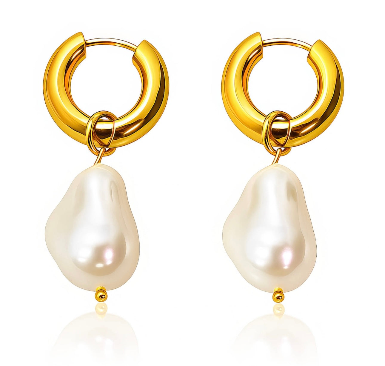 Pearl Hoop Earrings