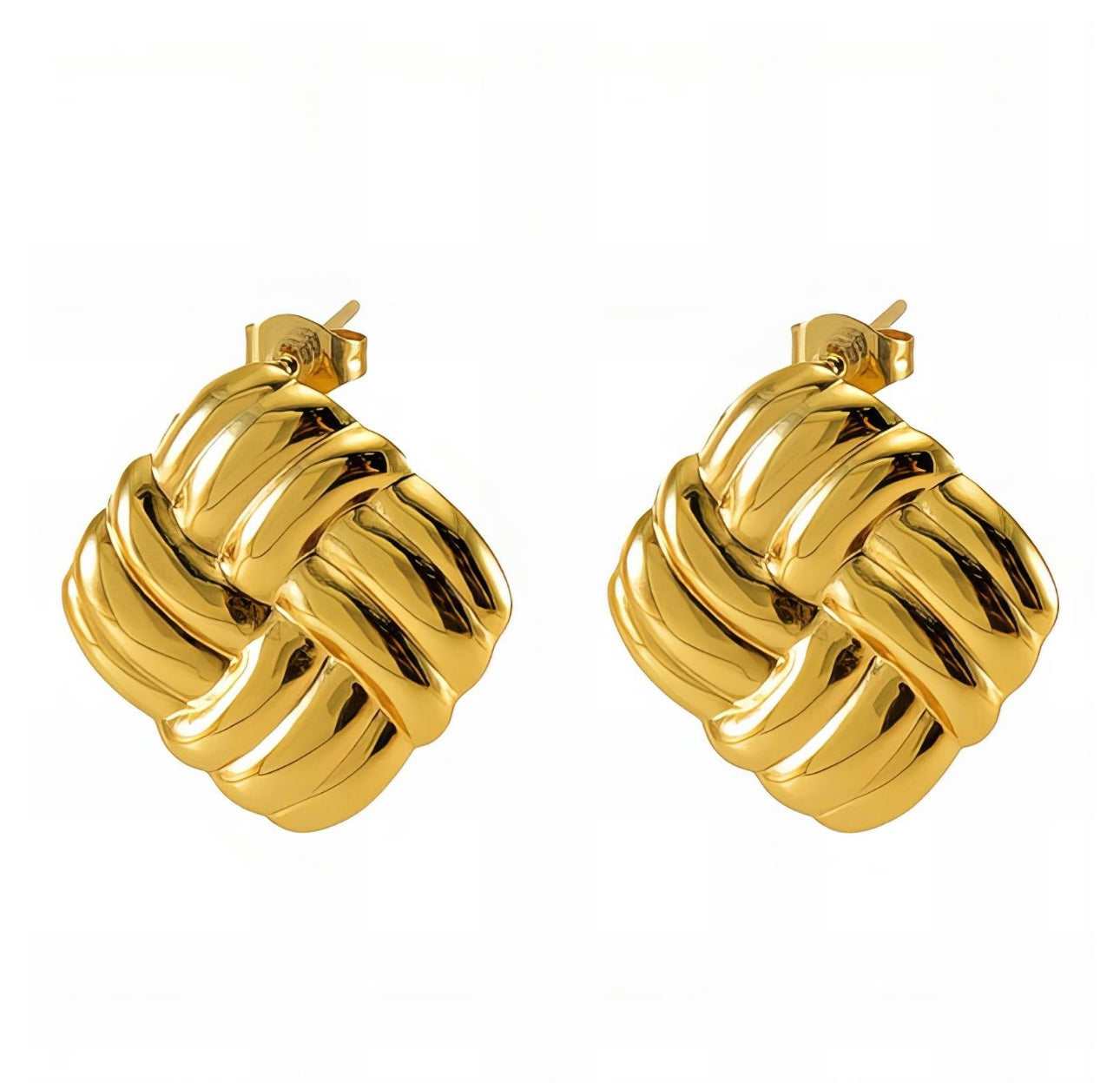 Braided Knot Stud Earrings