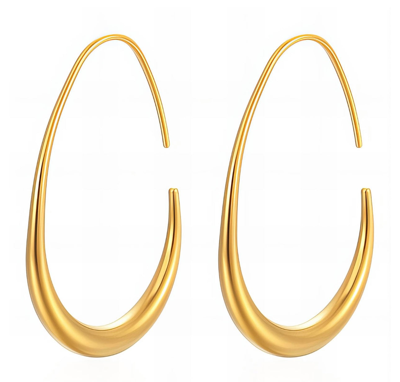 Sculpted Open Hoop Earrings