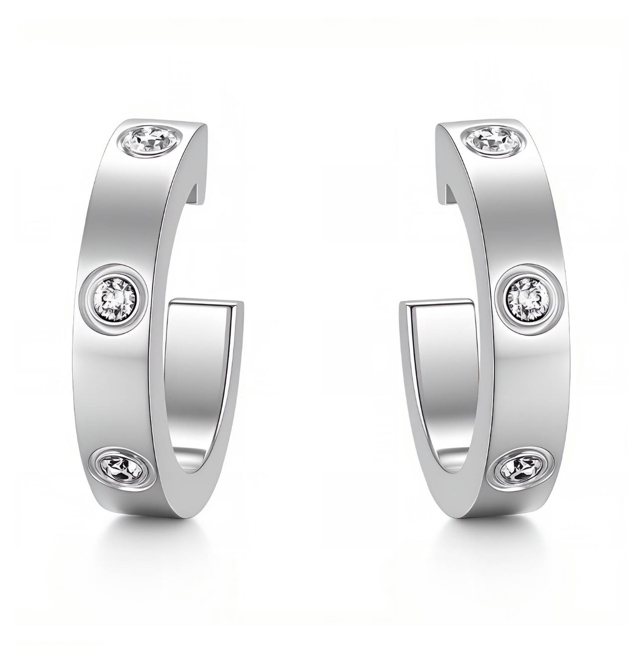 Luna Crystal Hoop Earrings